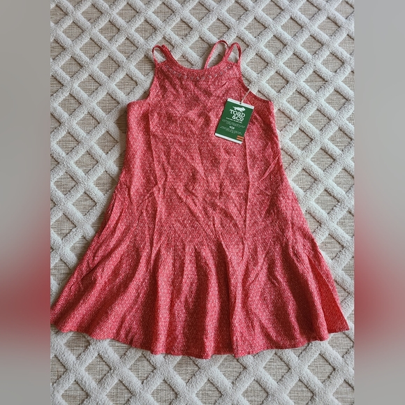 Toad&Co Women's Windsong Strappy Dress With Pockets Guava Diamond Print Size S - Picture 11 of 12